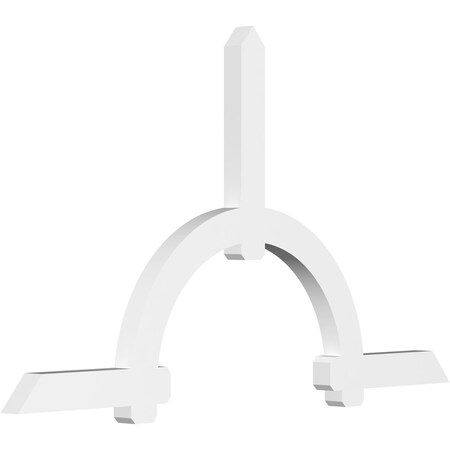 Ekena Millwork Ericson Architectural Grade PVC Gable Bracket, 108"W x 63"H x 4"D x 6"F, 14/12 Pitch GBP108X63X0406ERI00